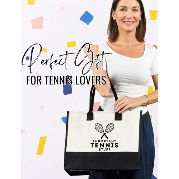 Tennis Tote Bag Polyester Large Capacity Zipper Shoulder for Women Coaches